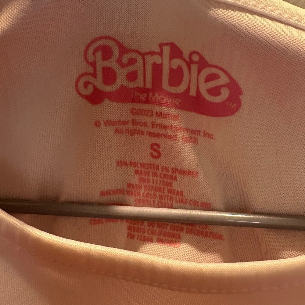 Barbie The Movie Dress Up Girls Pink Skater Dress Size S 6-6X - Picture 2 of 3